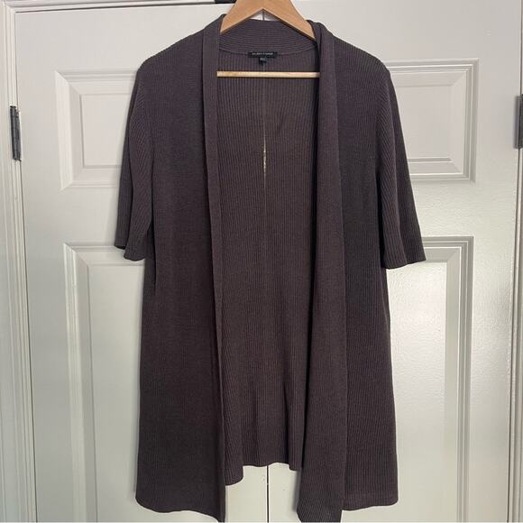 Eileen Fisher S/s Open Long Line Cardigan Sz L - Picture 1 of 4